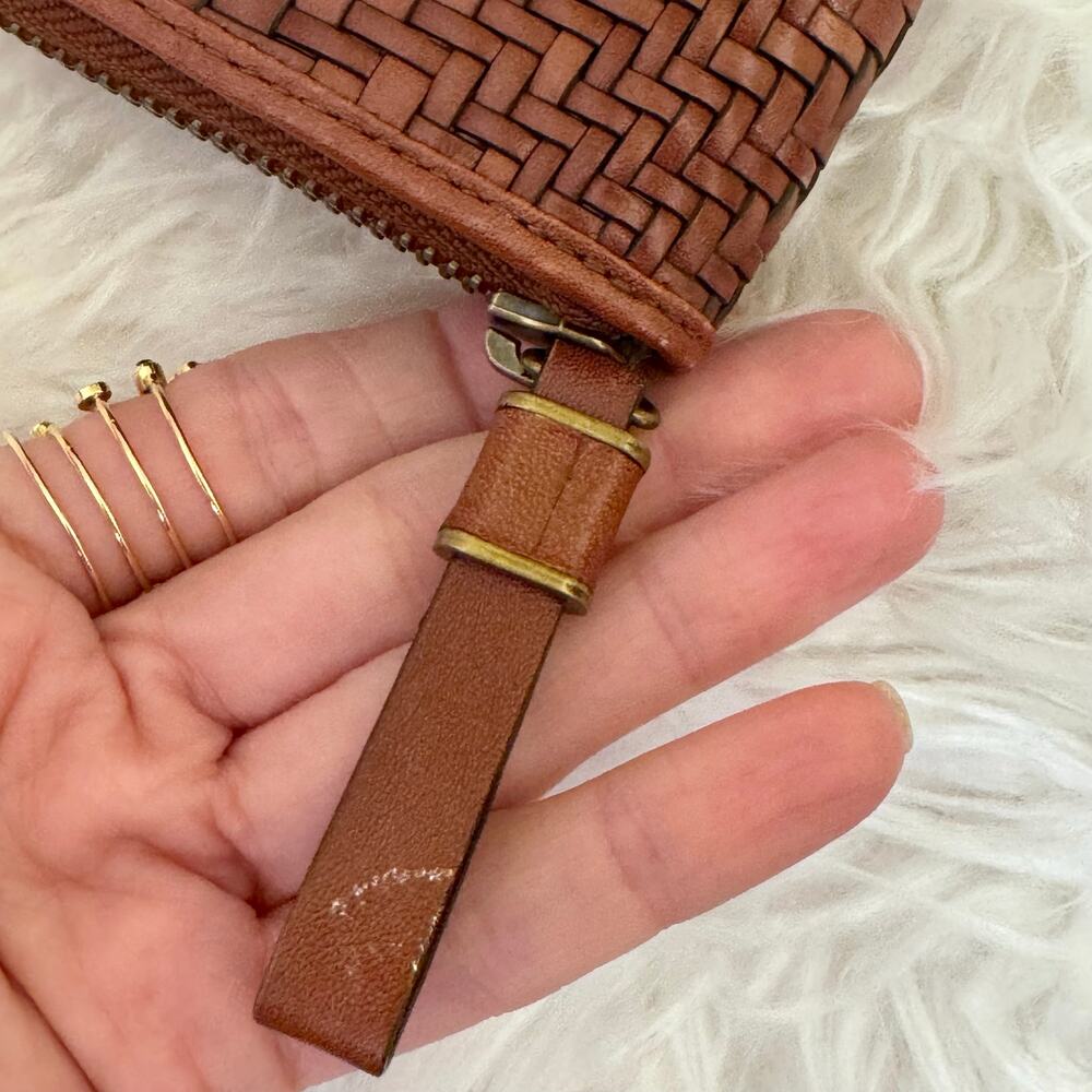 Cole Haan Genevieve Weave Wallet Organizer Card Holder Travel Woven Copper Brown - Picture 8 of 14